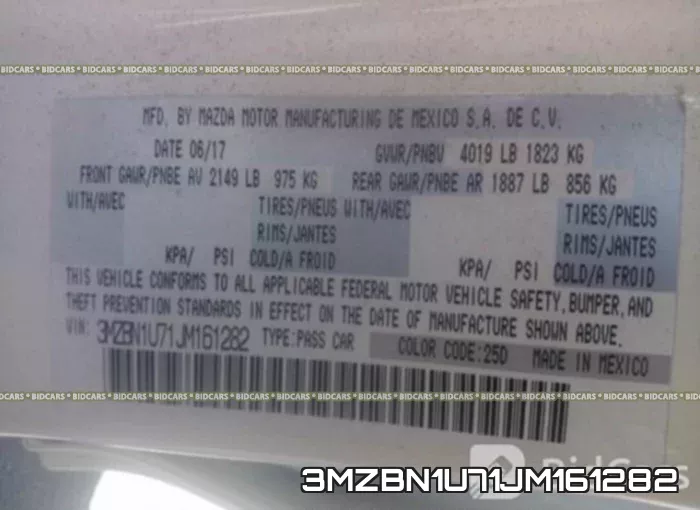 3MZBN1U71JM161282 фото 10