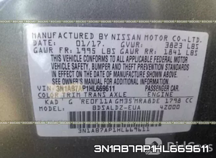 3N1AB7AP1HL669611 фото 10