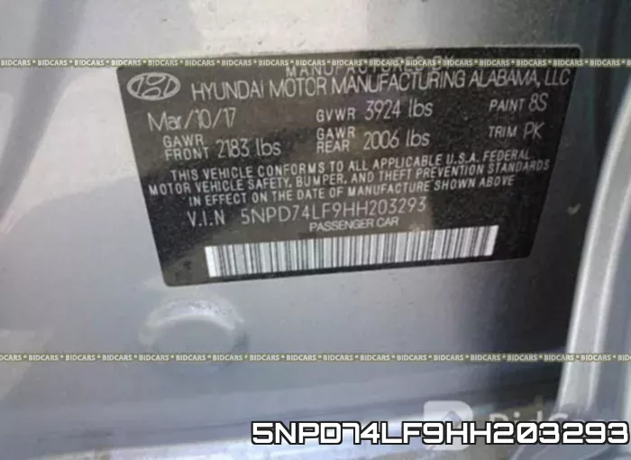 5NPD74LF9HH203293 фото 10