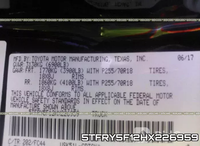 5TFRY5F12HX226959 фото 10