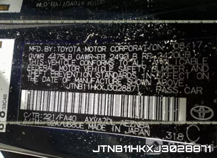 JTNB11HKXJ3028871 фото 10
