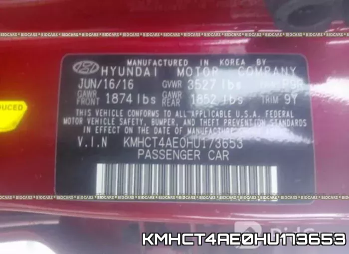 KMHCT4AE0HU173653 фото 10