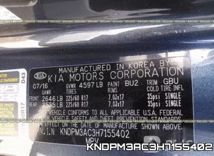 KNDPM3AC3H7155402 фото 10