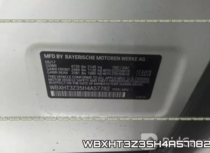 WBXHT3Z35H4A57782 фото 10