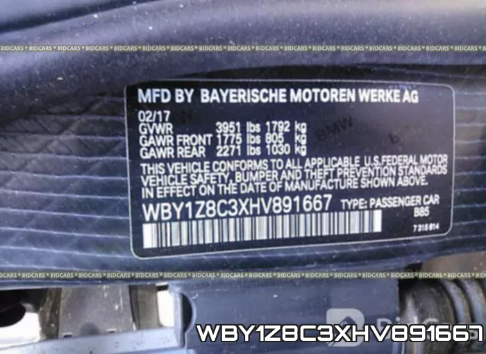 WBY1Z8C3XHV891667 фото 10