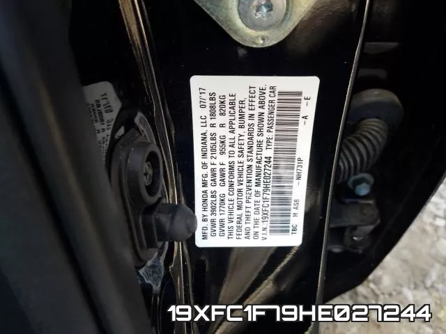 19XFC1F79HE027244 фото 2