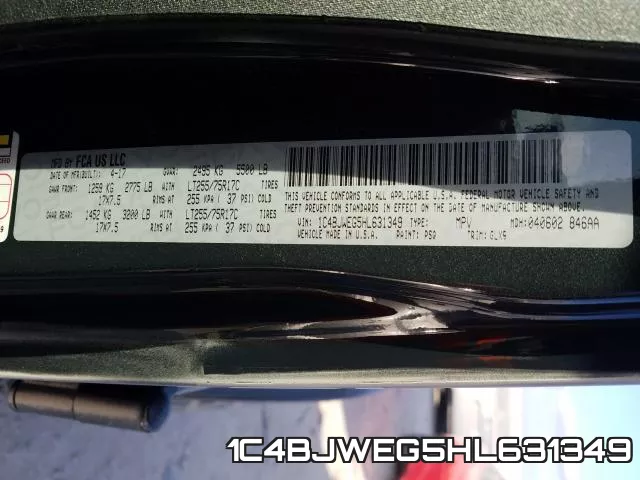 1C4BJWEG5HL631349 фото 2
