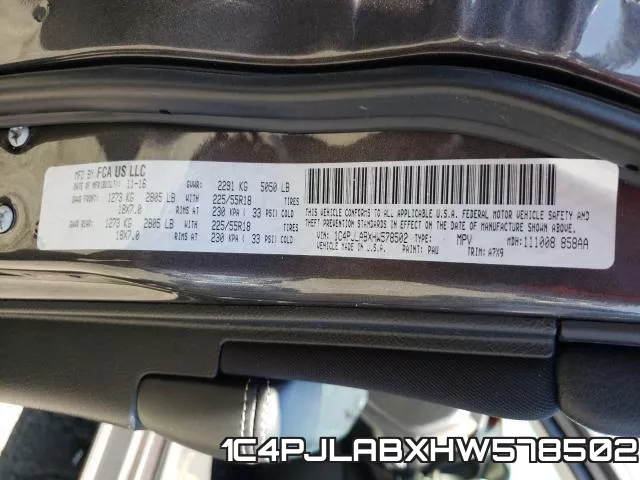 1C4PJLABXHW578502 фото 2