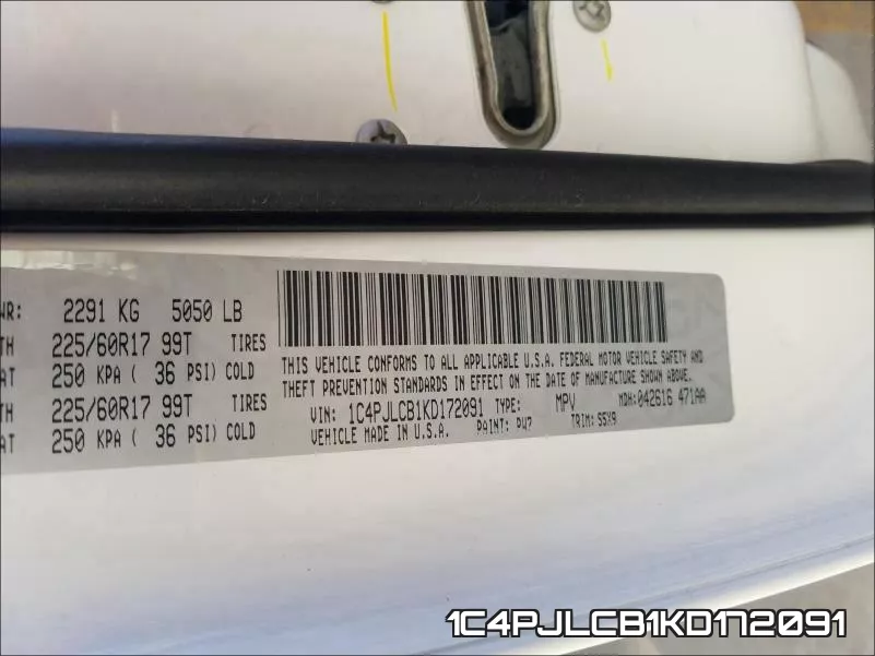 1C4PJLCB1KD172091 фото 2