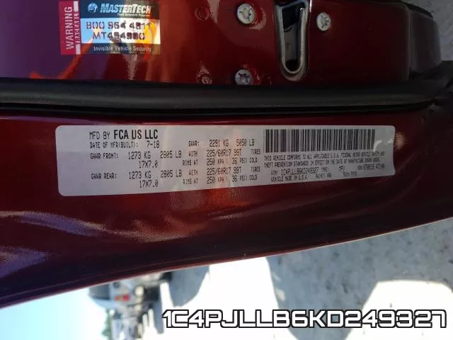1C4PJLLB6KD249327 фото 2