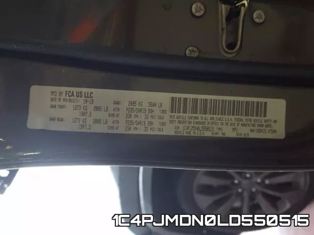 1C4PJMDN0LD550515 фото 2