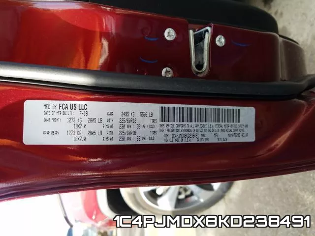 1C4PJMDX8KD238491 фото 2