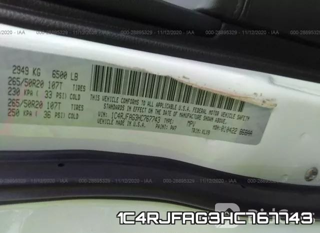 1C4RJFAG3HC767743 фото 10
