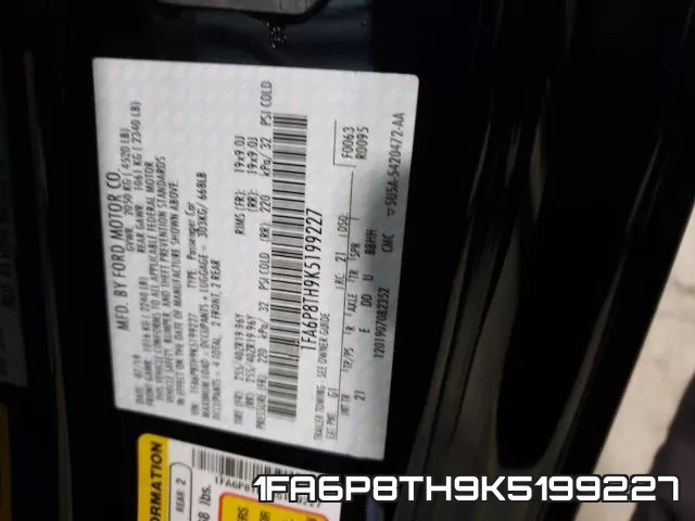 1FA6P8TH9K5199227 фото 2