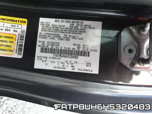 1FATP8UH6H5320483 фото 2