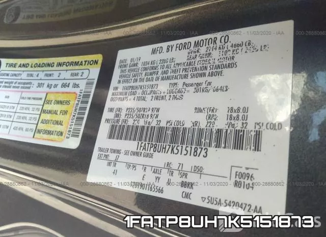 1FATP8UH7K5151873 фото 10