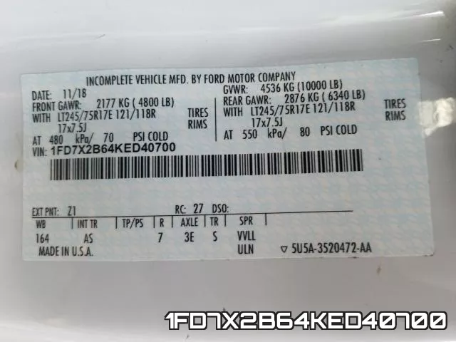 1FD7X2B64KED40700 фото 2