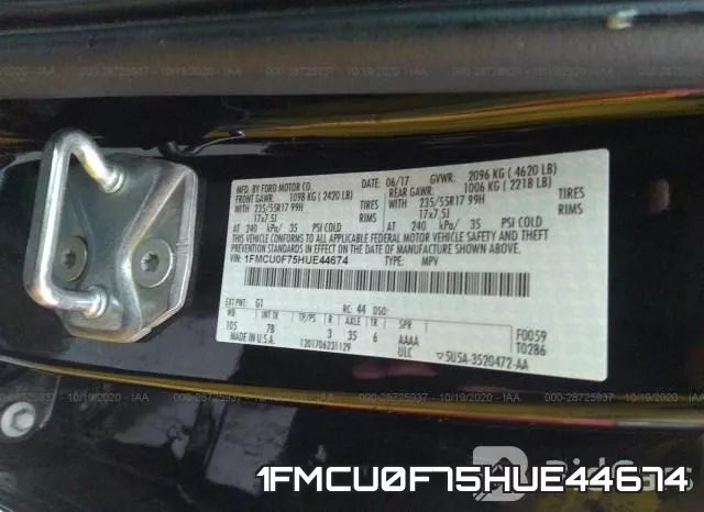 1FMCU0F75HUE44674 фото 10