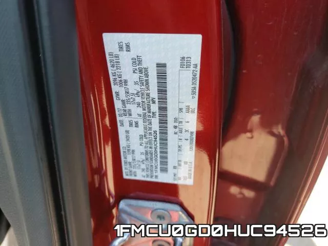 1FMCU0GD0HUC94526 фото 2
