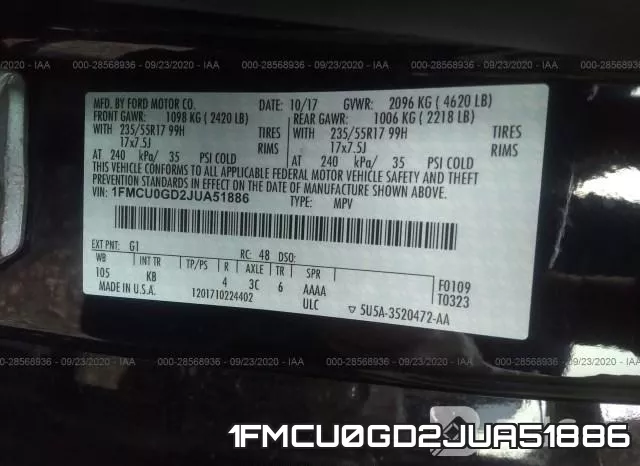 1FMCU0GD2JUA51886 фото 10