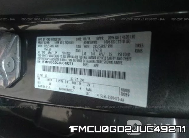 1FMCU0GD2JUC49271 фото 10