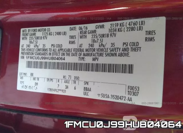 1FMCU0J99HUB04064 фото 10