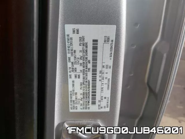 1FMCU9GD0JUB46001 фото 2