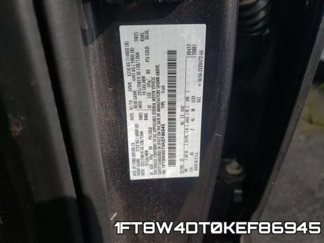 1FT8W4DT0KEF86945 фото 2