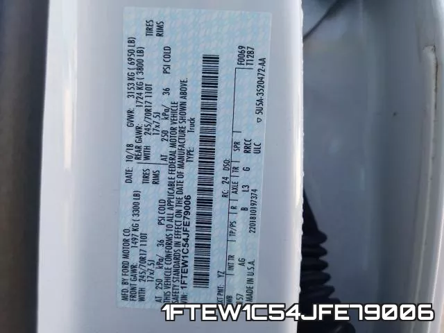 1FTEW1C54JFE79006 фото 2
