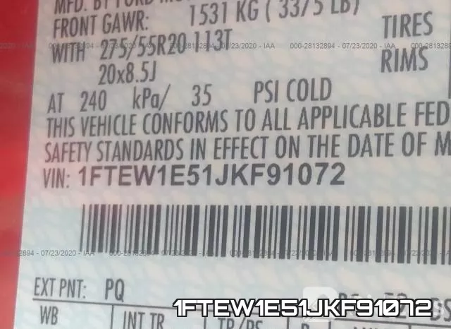 1FTEW1E51JKF91072 фото 10