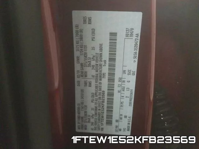 1FTEW1E52KFB23569 фото 2