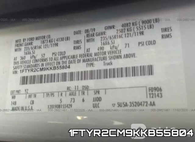 1FTYR2CM9KKB55804 фото 10