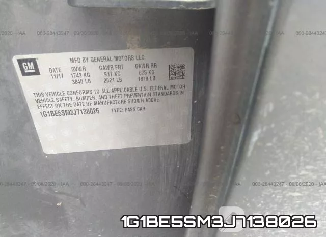 1G1BE5SM3J7138026 фото 9