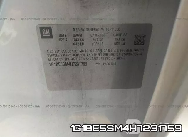 1G1BE5SM4H7231759 фото 10