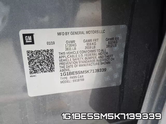1G1BE5SM5K7139339 фото 2