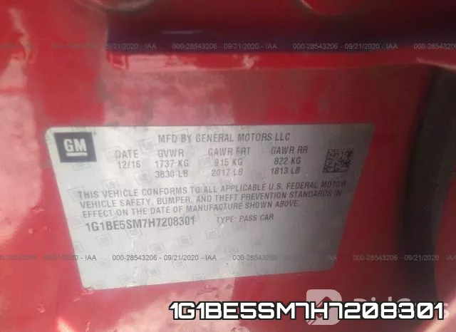 1G1BE5SM7H7208301 фото 10