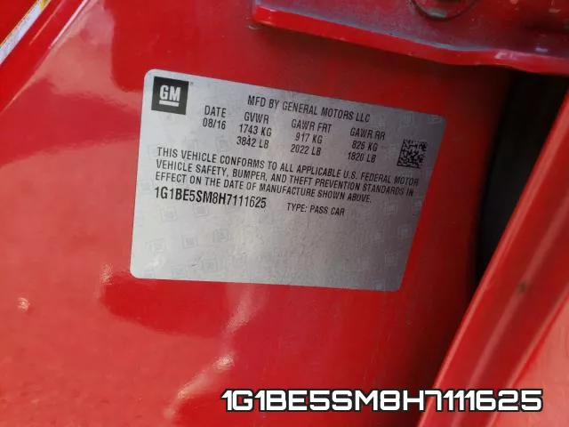 1G1BE5SM8H7111625 фото 2