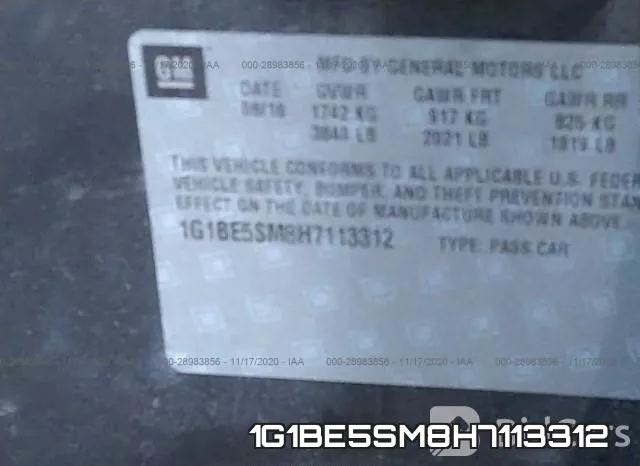 1G1BE5SM8H7113312 фото 10