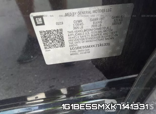 1G1BE5SMXK7141331 фото 9