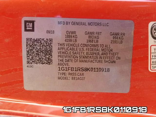 1G1FB1RS8K0110918 фото 2