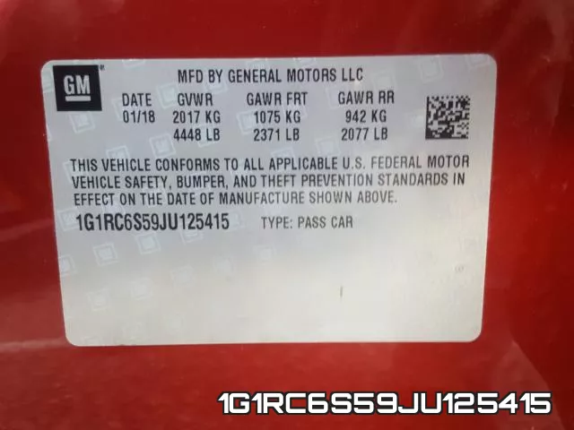 1G1RC6S59JU125415 фото 2