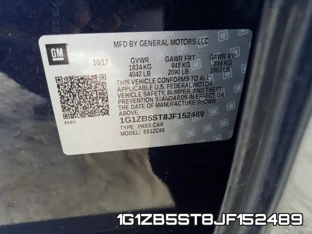 1G1ZB5ST8JF152489 фото 2