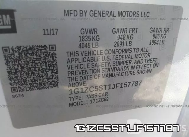1G1ZC5ST1JF157787 фото 10