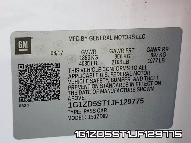 1G1ZD5ST1JF129775 фото 2