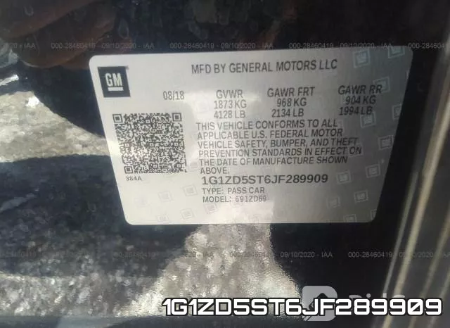 1G1ZD5ST6JF289909 фото 9
