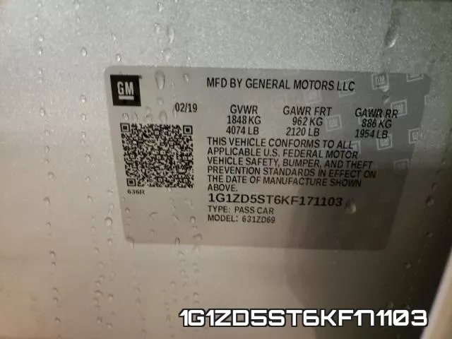 1G1ZD5ST6KF171103 фото 2