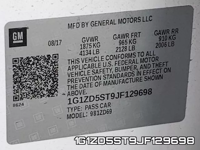 1G1ZD5ST9JF129698 фото 2
