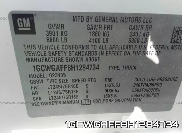 1GCWGAFF8H1284734 фото 10