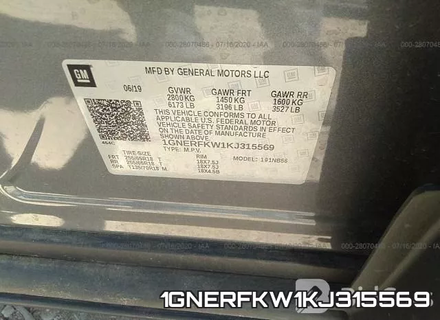 1GNERFKW1KJ315569 фото 10