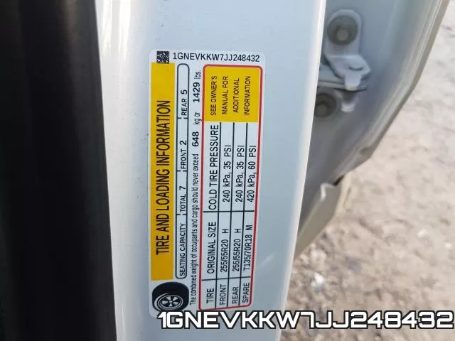 1GNEVKKW7JJ248432 фото 2